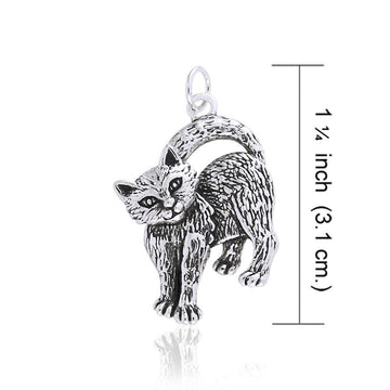 Silver Kitty Charm TCM086 - Jewelry